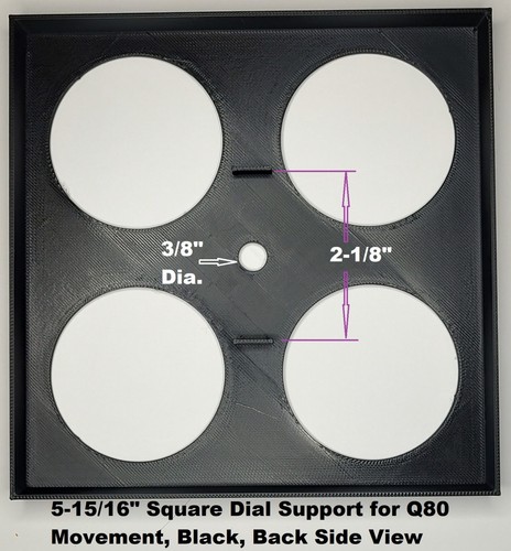 Clock dial support black - 6", support,