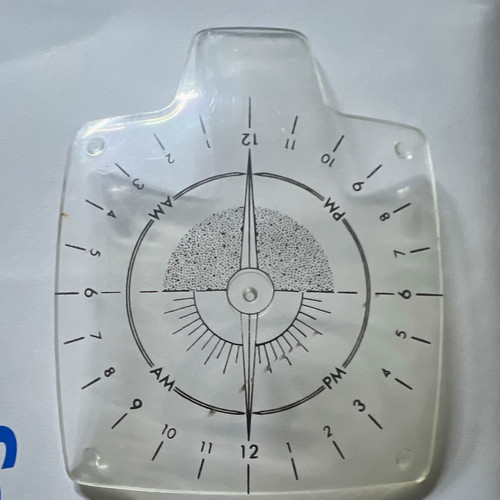 Clear plastic drafting - plastic, am/pm
