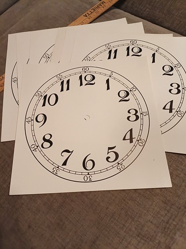 Lot vintage clock dials - 7,
