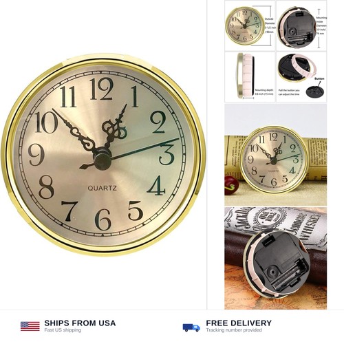 Round quartz clock insert - round,