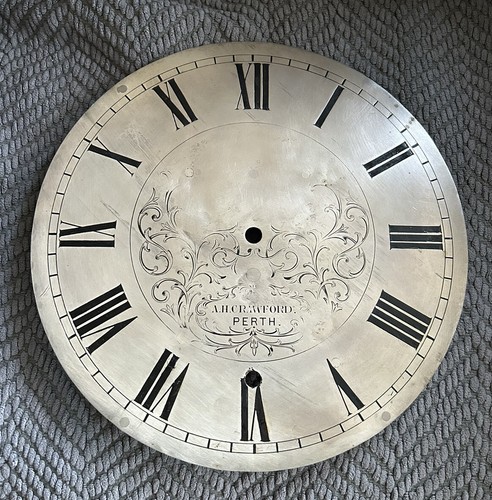Silvered clock dial - 14”,